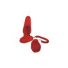 Vibrating Jelly Butt Plug-Red