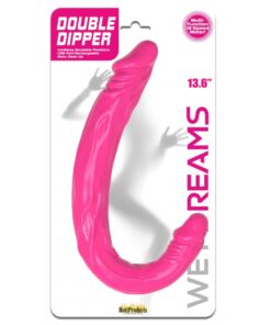 Double Dipper Vibraflex Pink 13.6'' Dildo 12 Functions