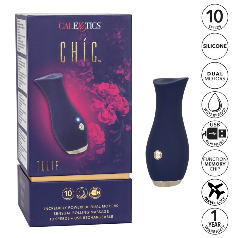 Vibrador Masajeador de Clítoris Tulip Chic Navy Blue CalExotics