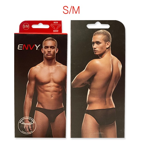 Trusa Brief de Malla Transpirable Breathable Mesh Negro E009 Talla CH/M Envy