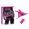 Neon Vibrating Crotchless Panty And Pasties Set Pink