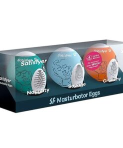 Satisfyer Masturbator Egg 3er Set-Crunchy-Savage-Naughty