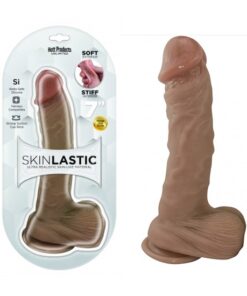 SKINSATIONS - SKINLASTIC - SLIDING SKIN DILDO-7"- WITH SUCTION BASE