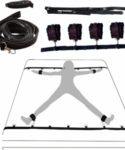 Esposas Cama Vinil Negro con Diamante