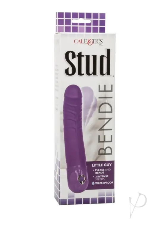 Dildo Vibrador Flexible Morado Stud Bendie Little Guy 16cm CalExotics