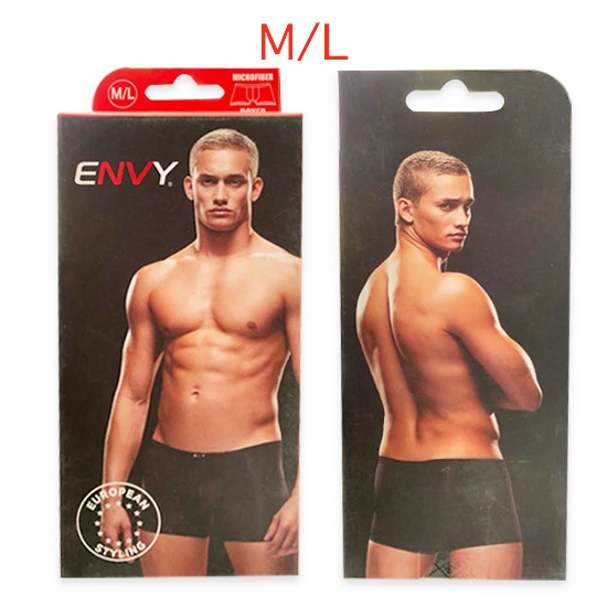 Bóxer de Microfibra Negro European Styling M/L Envy