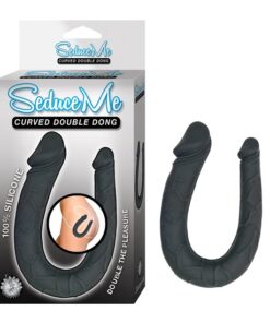 SEDUCE ME CURVED DOUBLE DONG-BLACK