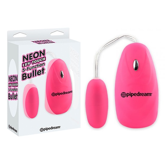 Vibrador tipo Bullet Rosa Neon Luv Touch 5 Funciones Pipedream