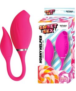 SWEET SEX - HORNY HELPER - 10 VIBRATION / SUCTION MODES SILICONE MAGENTA
