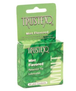 Trustex Flavored Lubricated Condoms - 3 Pack - MENTA