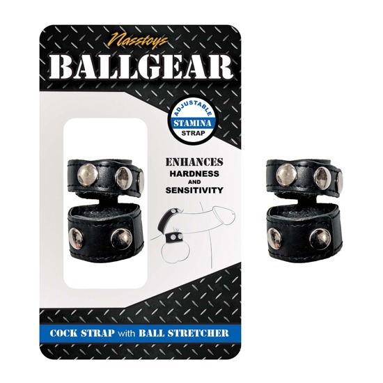 BALLGEAR COCK STRAP WITH BALL STRETCHER-BLACK · fotografía 1