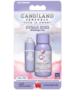Candiland Sensuals Sugar Buzz Massage Set Red Licorice