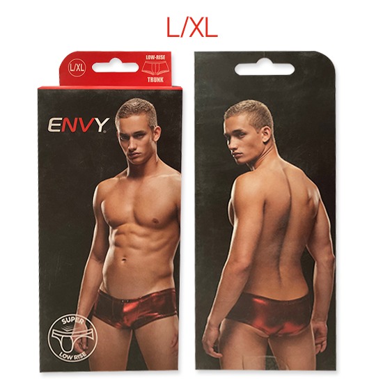 Boxer Trunk Metálico Super Low Rise Red E031 Talla G/XL Envy