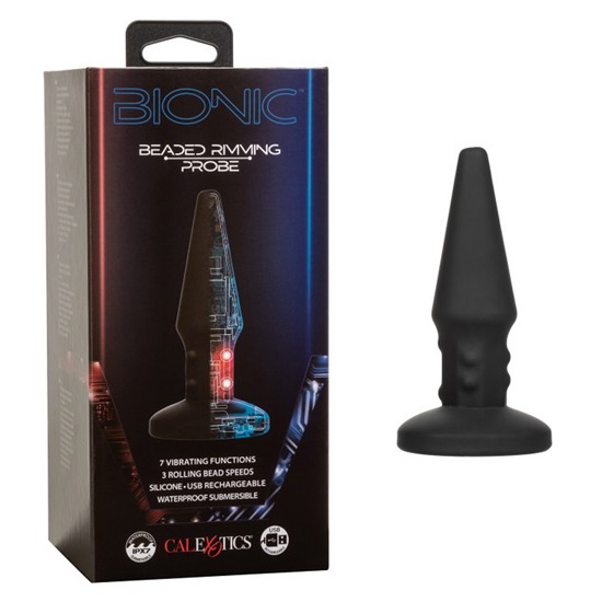 Plug Anal Vibratorio con Cuentas Giratorias Bionic Beaded Rimming Probe CalExotics