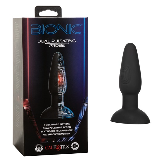Plug Anal Vibratorio Bionic Dual Pulsating Probe Negro CalExotics