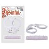 SINFUL METAL CUFFS W/KEYS & LOVE ROPE – WHITE