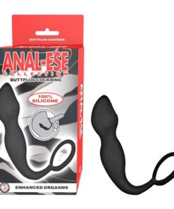 ANAL-ESE BUTTPLUG COCKRING-BLACK