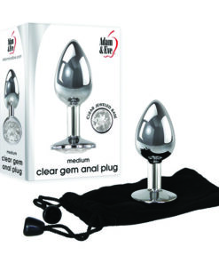 Clear Gem Anal Plug, Medium