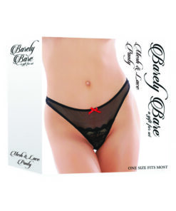 Mesh & Lace Panty, Black