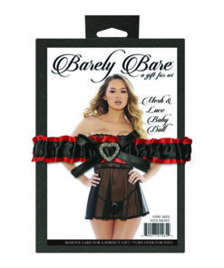 Mesh & Lace Baby Doll, Black