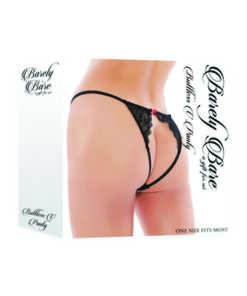 Buttless V Panty, Black