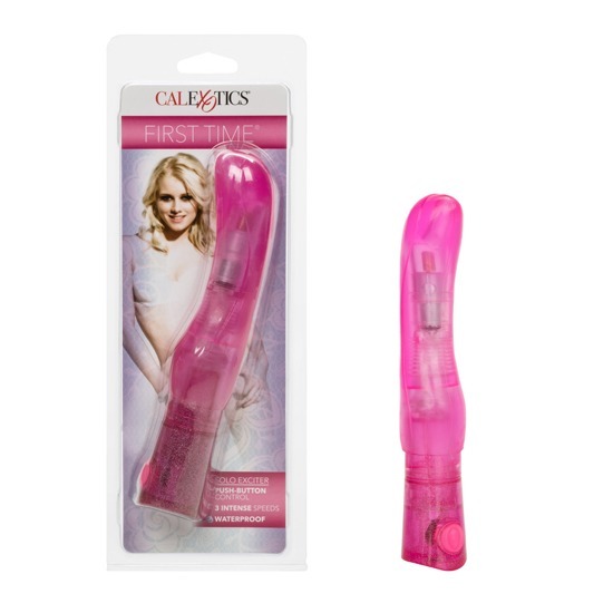 Vibrador Curvo de 3 Velocidades First Time Solo Exciter Rosa CalExotics