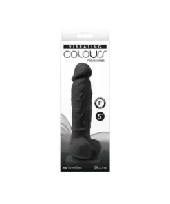 Colours - Pleasures - Vibrating - 5" Dildo - Black
