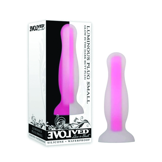 Plug Anal Fluorescente Brilla en la Oscuridad Rosa Luminous Plug Small Evolved 9cm