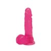 6 1/2'' Jelly Dong With Suction Cup Pink