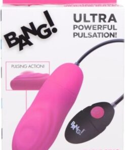 BG 7X Pulsing Rechargeable Silicone Bullet – Pink