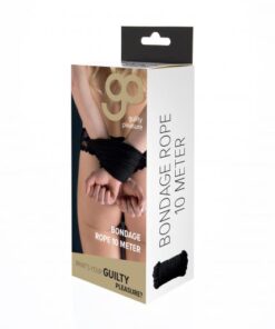 Bondage  Rope 33 Feet Black - Guilty Pleasure