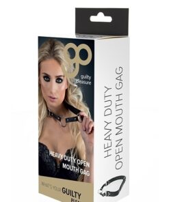 Heavy Duty Open Mouth Gag Black - Guilty Pleasure