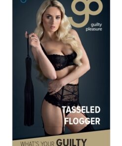 Tasseled Flogger Black - Guilty Pleasure