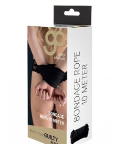 Bondage Rope 33 Feet Black - Guilty Pleasure