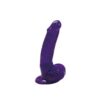 8" Slim Jelly With Suction Purple
