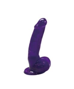 8" Slim Jelly With Suction Purple