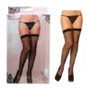 Fishnet Thigh High - One Size - Black