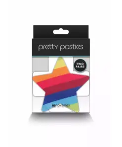 Pretty Pasties - Pride Cross & Star - Rainbow - 2 Pair