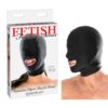 Fetish Fantasy Series Spandex Open Mouth Hood-Black