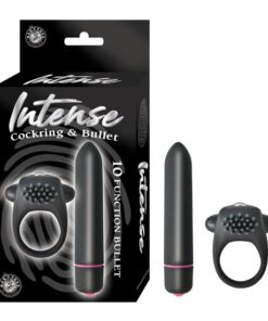 INTENSE COCKRING & BULLET-BLACK