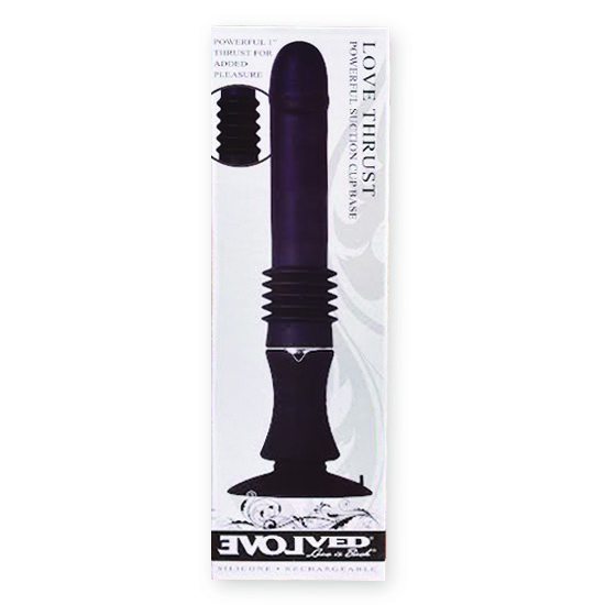 Vibrador de Empuje con Ventosa Love Thrust Morado Evolved 24cm