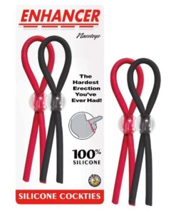 3058/ENHANCER SILICONE COCKTIES-RED