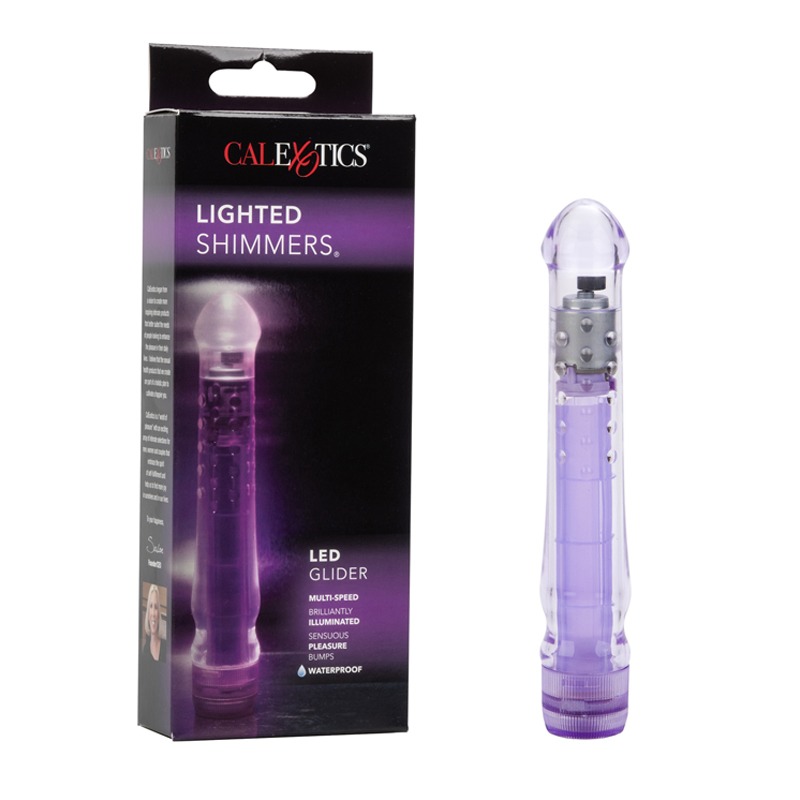 Vibrador con Luz LED Lighted Shimmers LED Glider Morado Calexotics