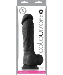 ColourSoft - 8" Soft Dildo - Black