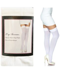 Opaque Thigh Highs - One Size - White