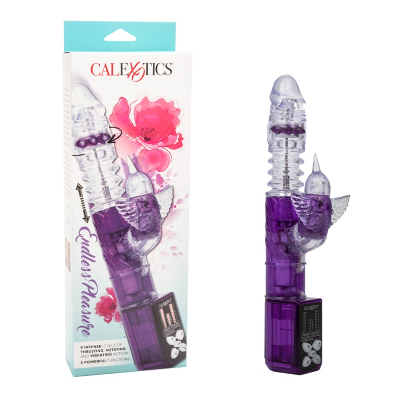 Vibrador Rabbit con Empuje y Rotación Endless Pleasure Morado CalExotics