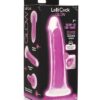 Lollicock 7" Glow-in-the-Dark Silicone Dildo - Purple