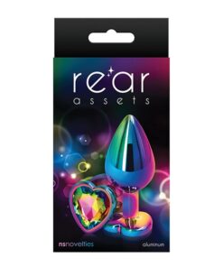 Rear Assets - Multicolor Heart - Small - Rainbow