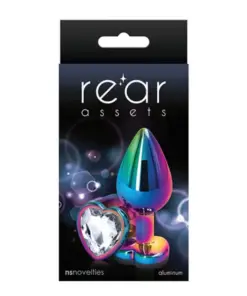 Rear Assets - Multicolor Heart - Medium - Clear