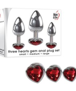 Three Hearts Gem Anal Plug Set